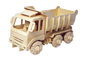 Дървен 3D пъзел Robo Time от 120 части - Самосвал с RC управление