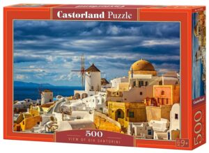 Пъзел Castorland от 500 части - Гледка от Санторини