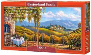 Панорамен пъзел Castorland от 4000 части - Винарско селище