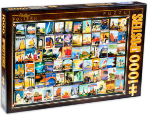 Пъзел D-Toys от 1000 части - Винтидж плакати, Пътешествия