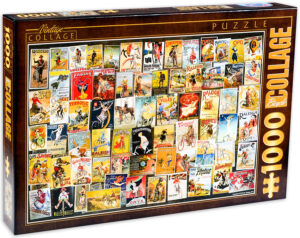 Пъзел D-Toys от 1000 части - Винтидж колаж, Колелета